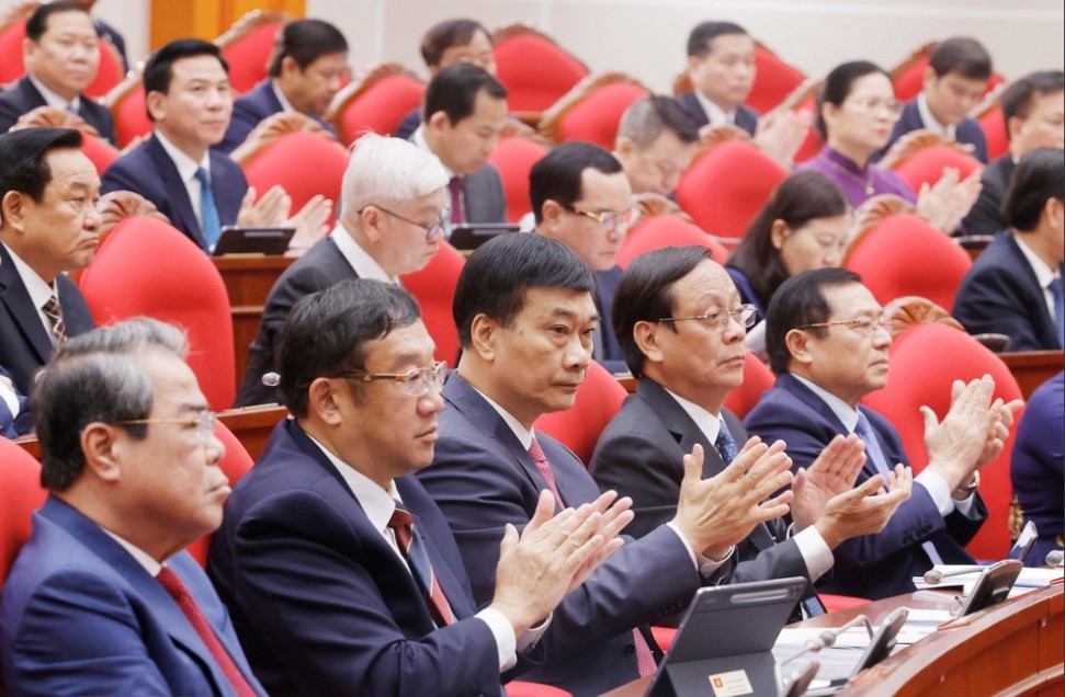 Các Ủy viên Trung ương Đảng dự Hội nghị lần thứ 11 Ban Chấp hành Trung ương Đảng, Khóa XIII. Ảnh: TTXVN