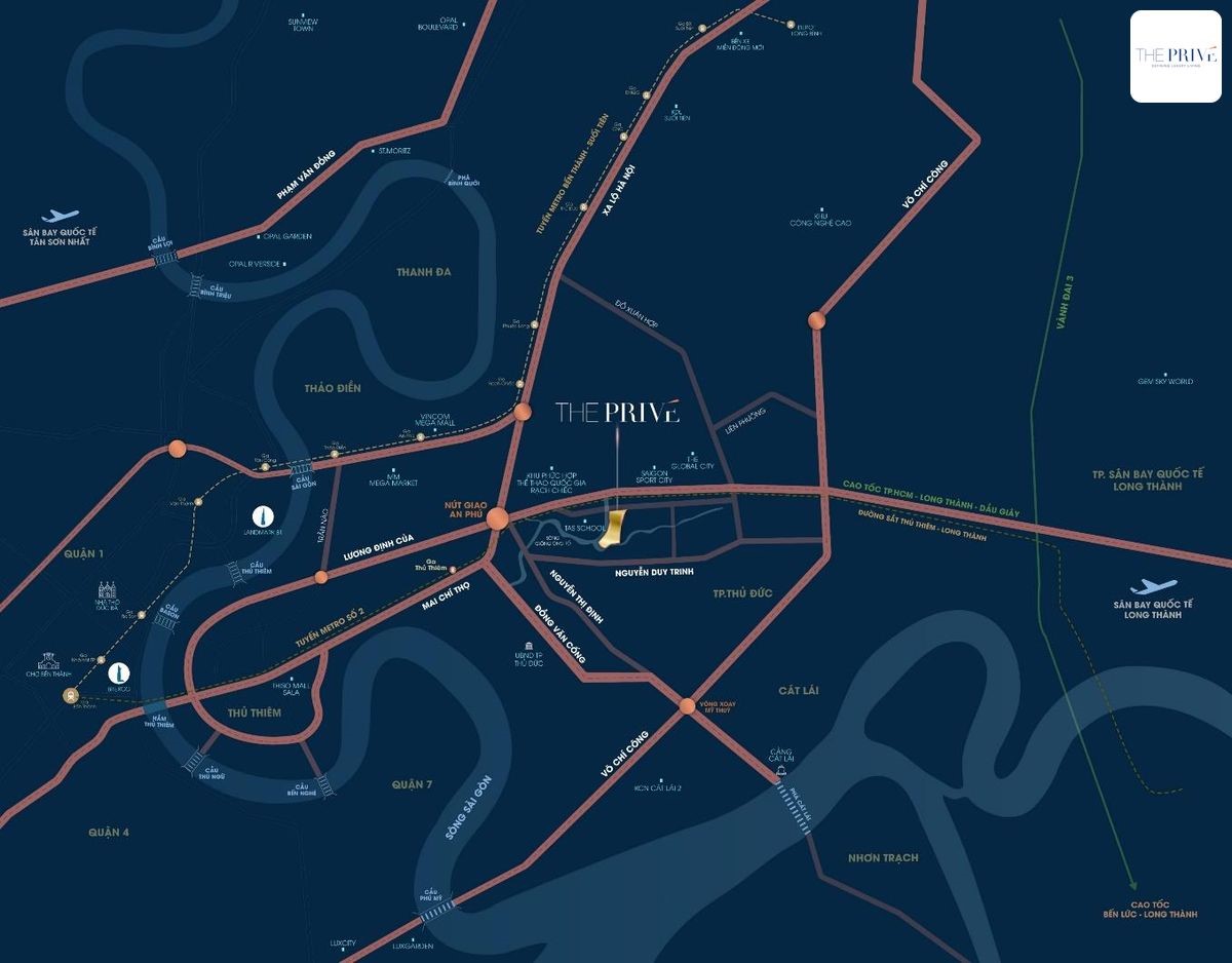 Vị trí dự án Prive Quận 2