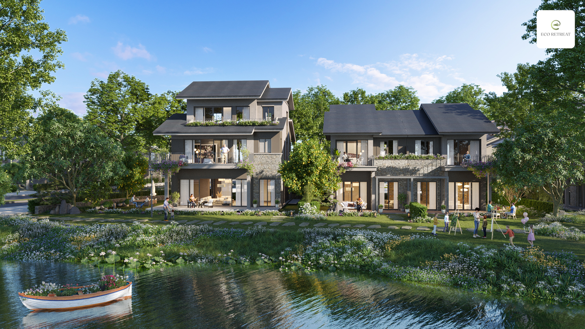Phối cảnh shop villa đơn lập tại Ecopark Bến Lức