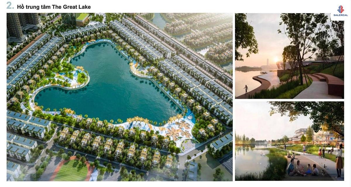 Phối cảnh không gian xanh tại Vinhomes Hậu Nghĩa