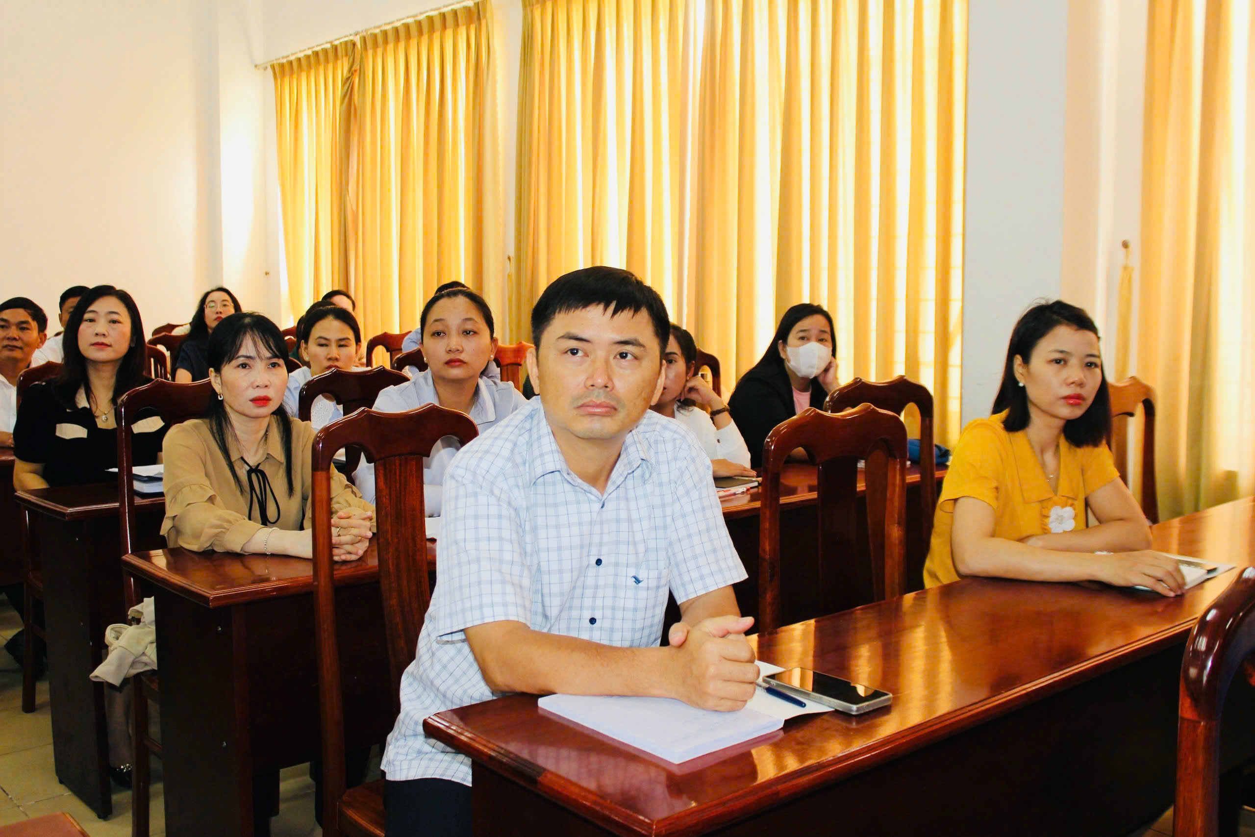 Học viên tham dự lễ khai giảng.