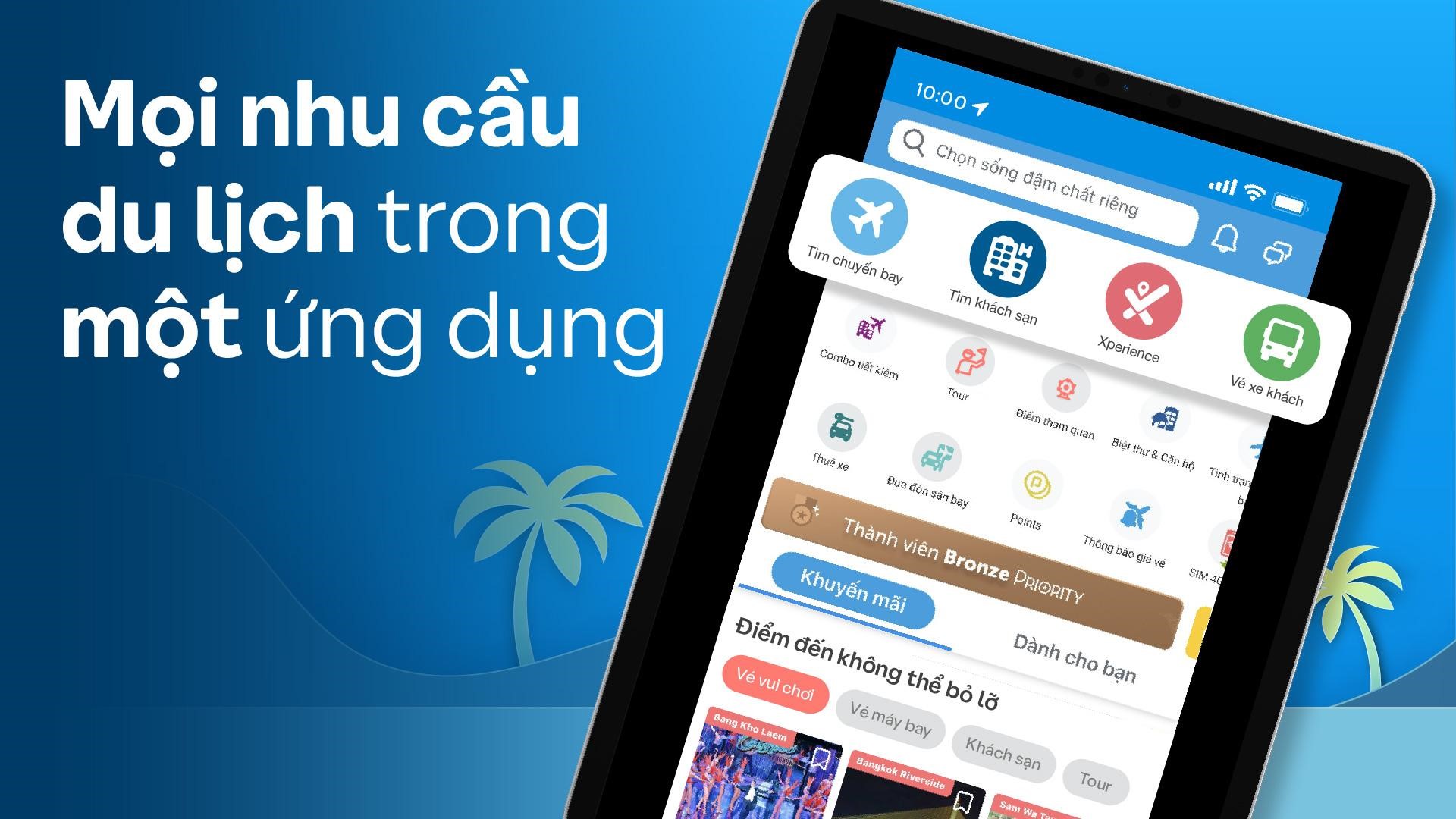 Mọi nhu cầu du lịch đều có trong ứng dụng Traveloka