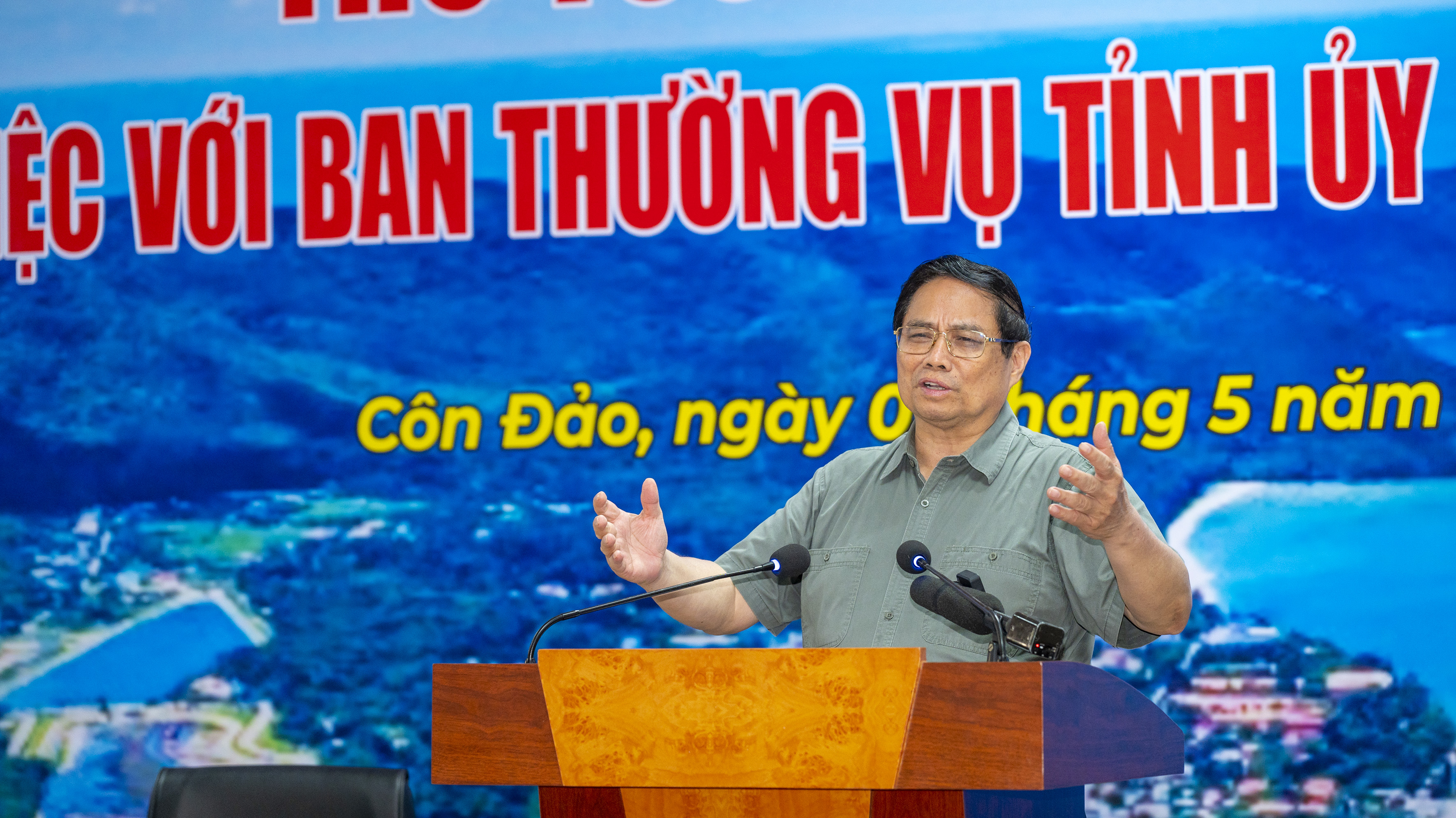 Thủ tướng Chính phủ Phạm Minh Chính phát biểu tại buổi làm việc. 