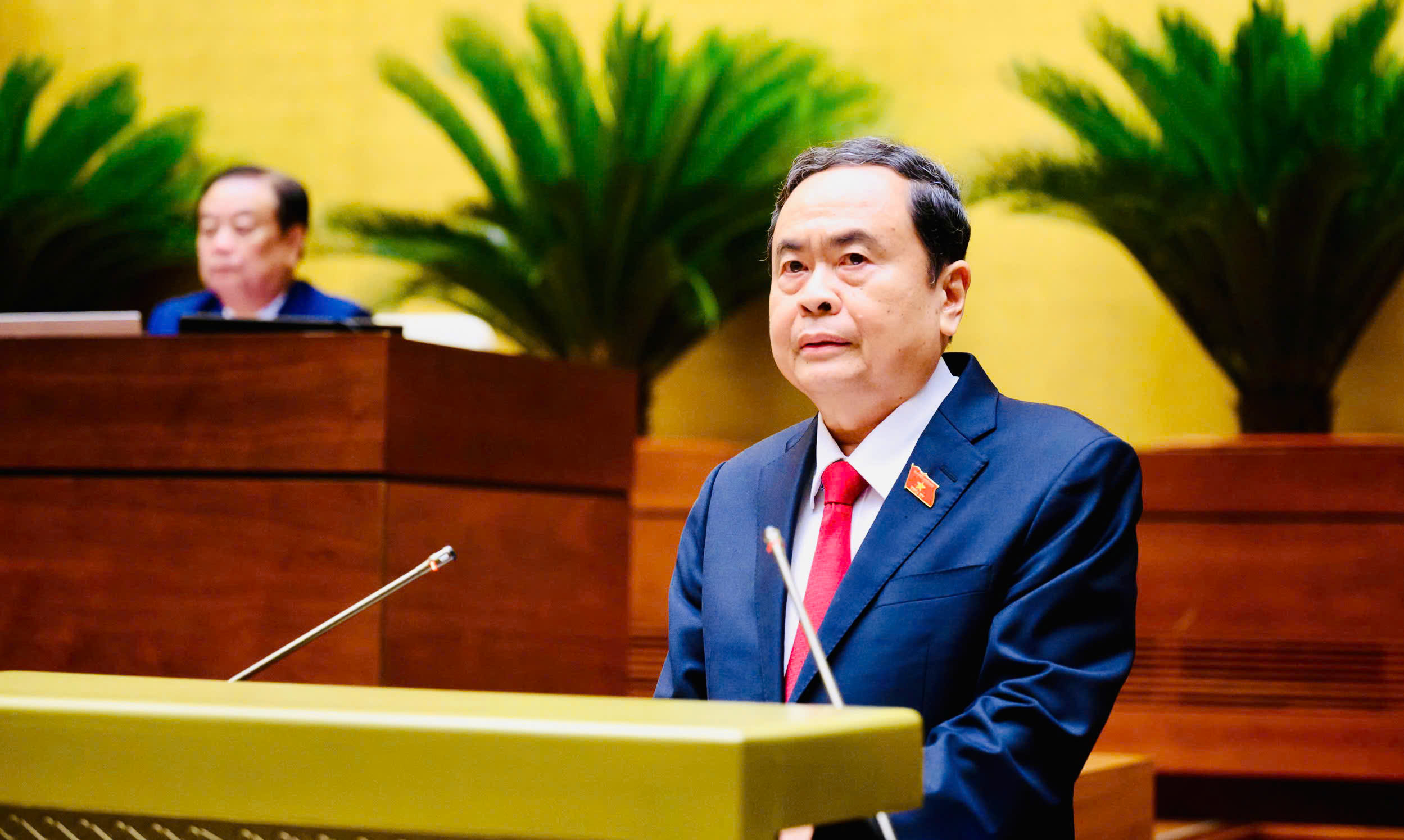 Chủ tịch Quốc hội Trần Thanh Mẫn phát biểu khai mạc kỳ họp.