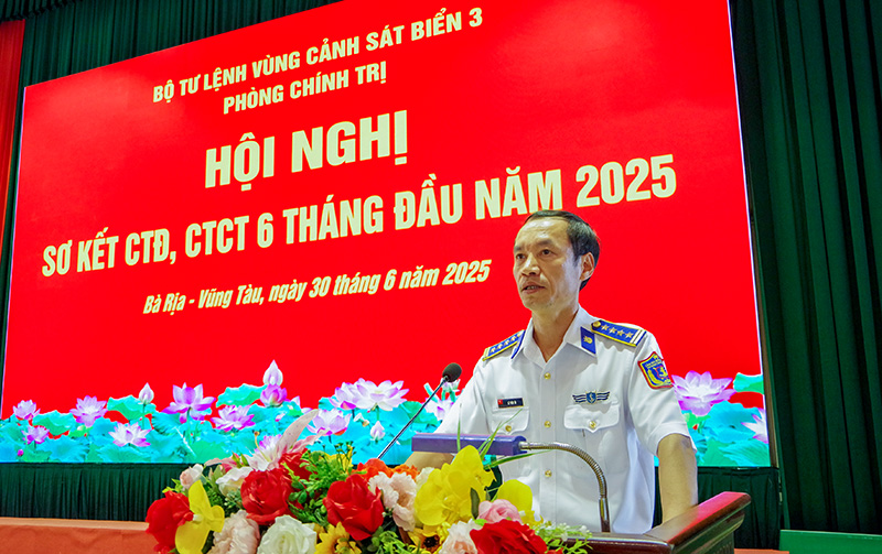 Bộ Tư lệnh Vùng Cảnh sát biển 3 hoàn thành tốt công tác đảng, công tác chính trị 6 tháng đầu năm