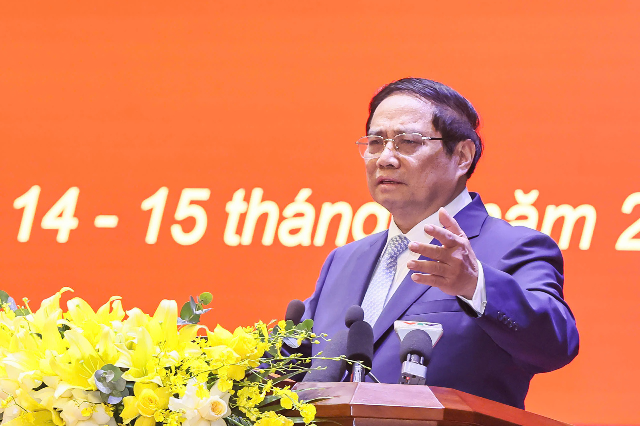 Thủ tướng Phạm Minh Chính phát biểu tại hội nghị.