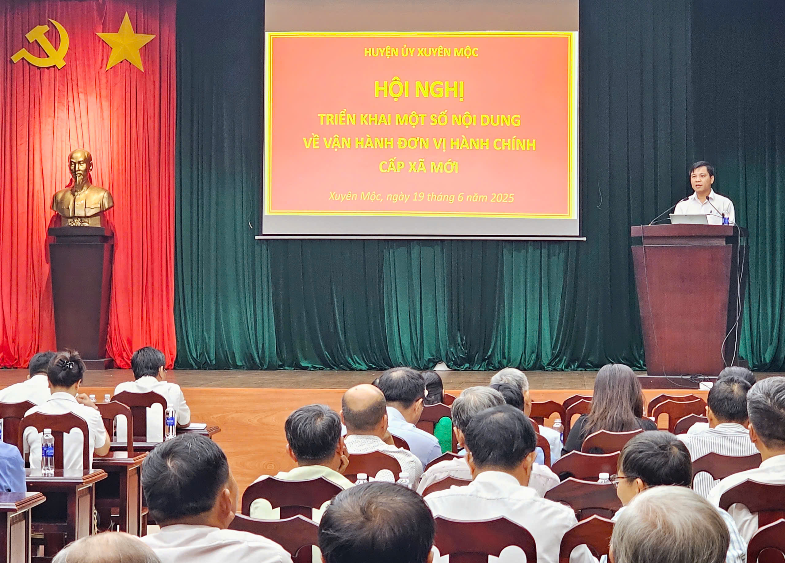 Huyện Xuyên Mộc tổ chức hội nghị triển khai một số nội về vận hành đơn vị hành chính xã mới.