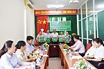 Phòng giao dịch NHCSXH Phú Mỹ ký hợp đồng ủy thác với các hội, đoàn thể