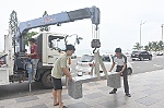 Phường Vũng Tàu lắp đặt 20 bộ ghế đá tại công viên, đài liệt sĩ từ nguồn xã hội hóa